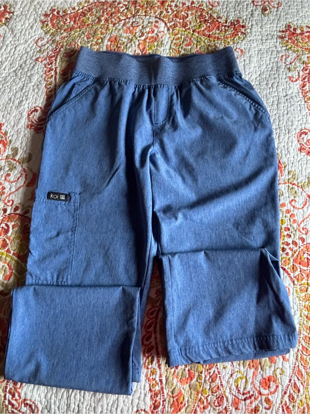 Koi Scrubs  Blue Elastic Waist Size S
